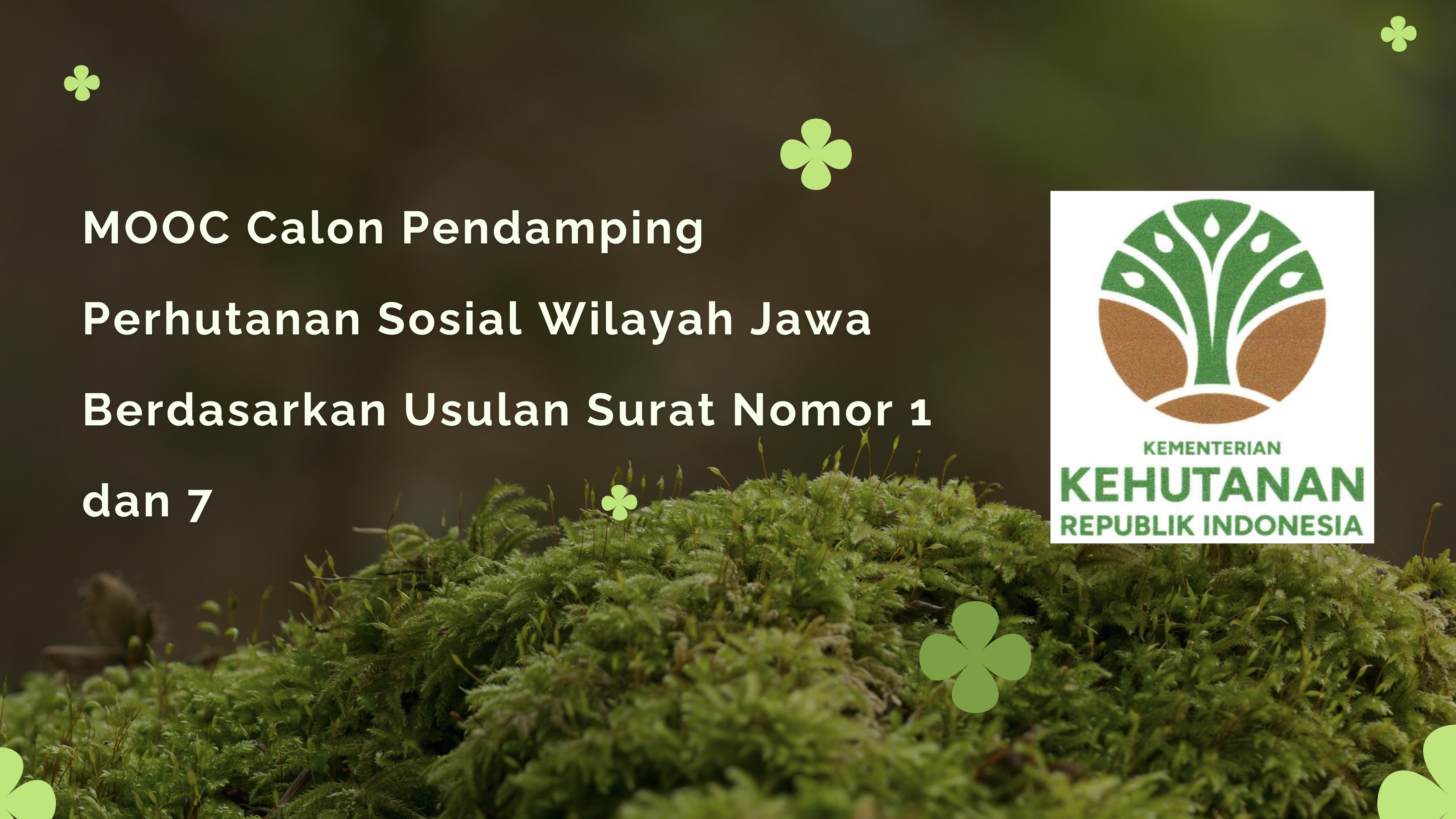 MOOC Calon Pendamping Wilayah Jawa Berdasarkan Surat Nomor 1 dan 7